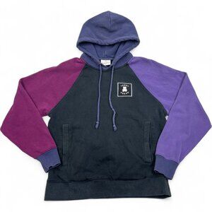 Teddy Fresh Purple Hoodie Thick Hooded Pullover Sweatshirt Men's Small
